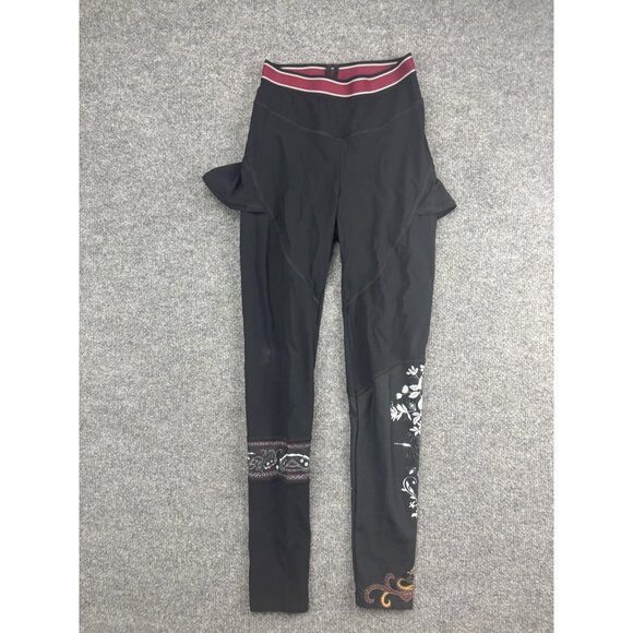 Sapopa Leggings Womens Small Ruffle Waistband Floral Embroidered Italy - Picture 1 of 8